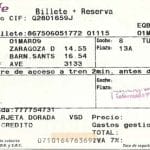 Billete de tren identificativo: mayor seguridad Billete de tren identificativo: mayor seguridad