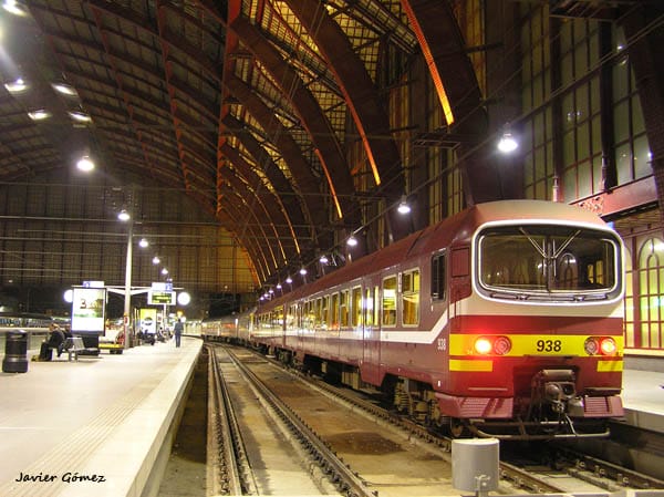 Desplazándose en tren por Bélgica