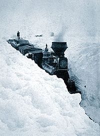 Tren en la nieve