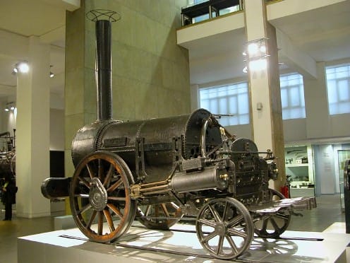 La locomotora Rocket de Stephenson