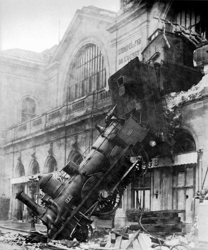 Accidente de tren en Montparnasse en 1895