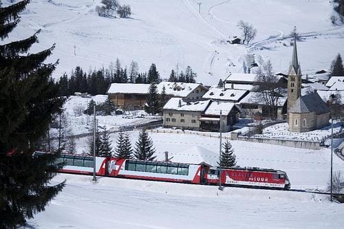 El Glaciar Express, típico tren suizo