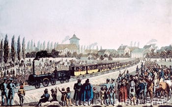 El primer tren alemán, Nuremberg-Fürth